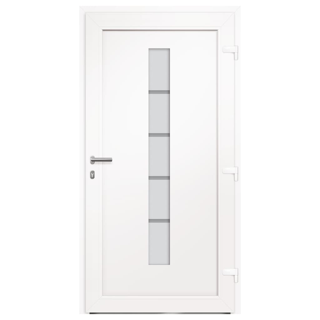 vidaXL Drzwi zewnętrzne, aluminium i PVC, antracytowe, 110x210 cm