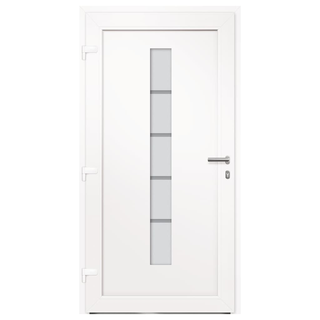 vidaXL Drzwi zewnętrzne, aluminium i PVC, antracytowe, 100x210 cm