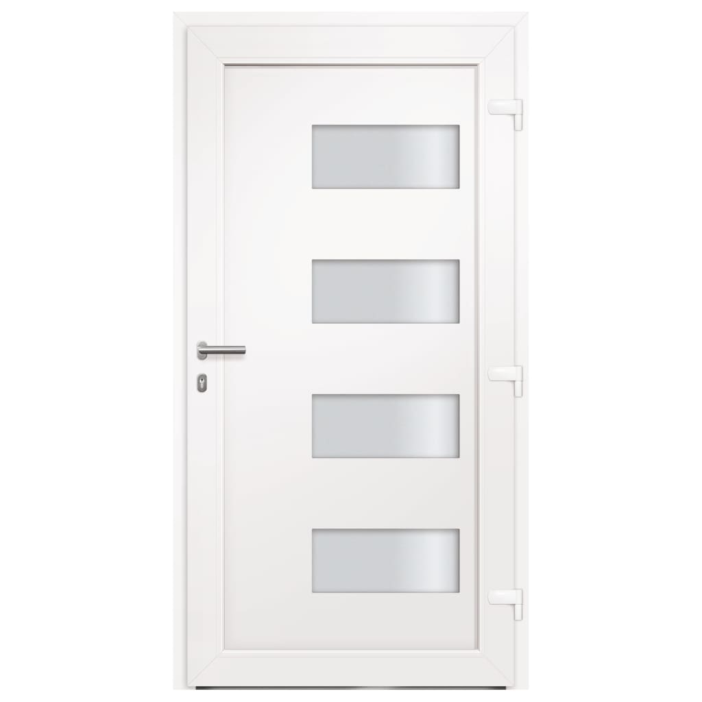 vidaXL Drzwi frontowe, aluminium i PVC, antracytowe, 100x200 cm