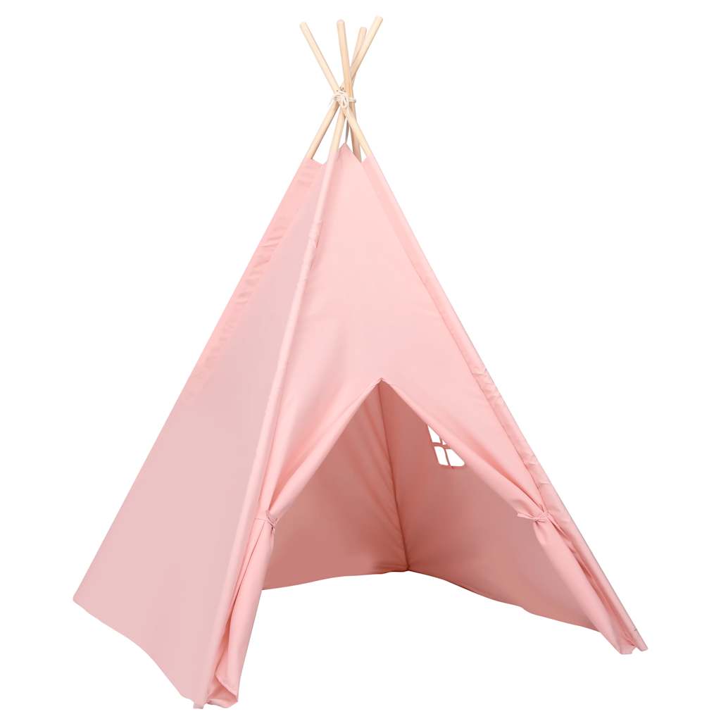 vidaXL Namiot dziecięcy tipi, z torbą, peach skin, róż, 120x120x150 cm