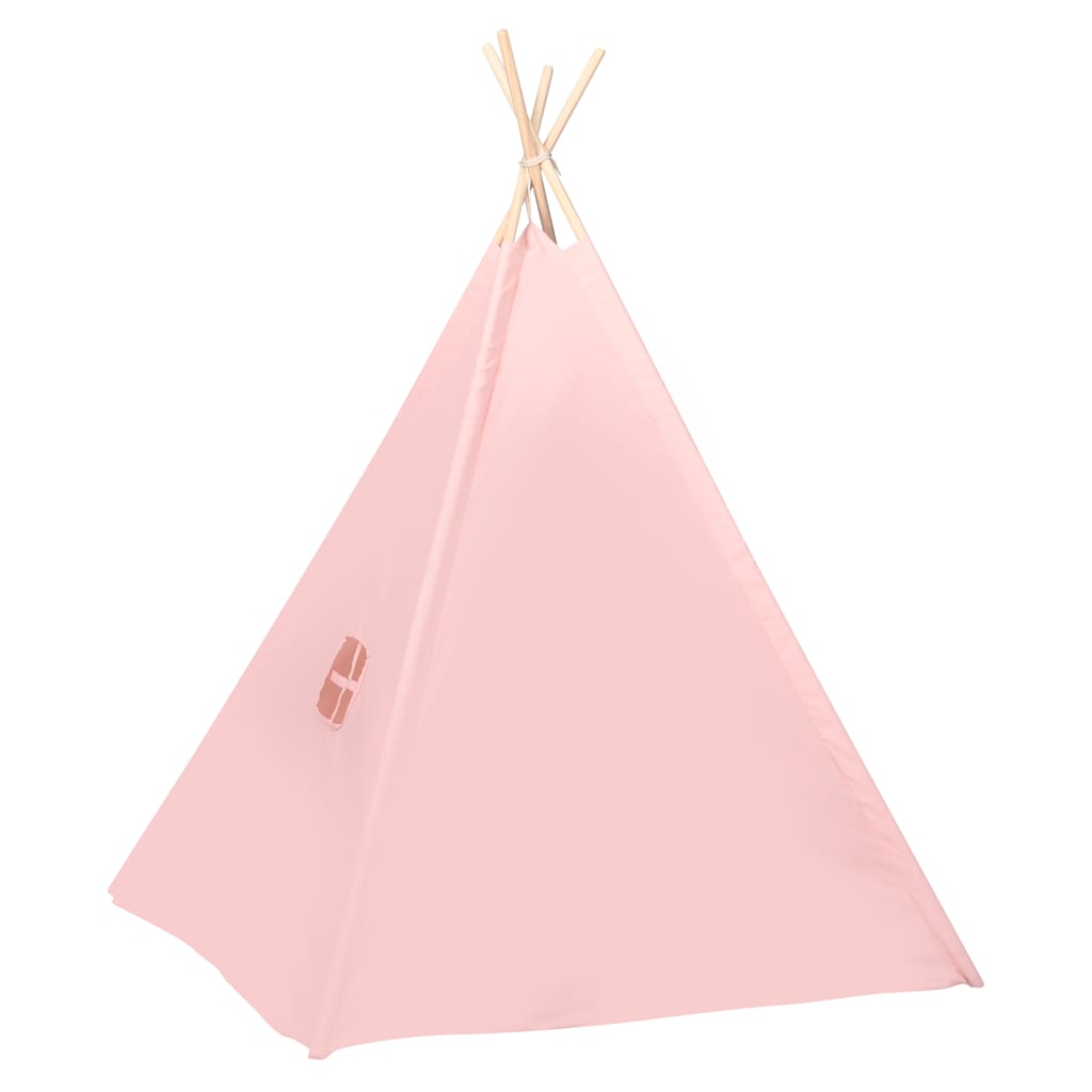 vidaXL Namiot dziecięcy tipi, z torbą, peach skin, róż, 120x120x150 cm