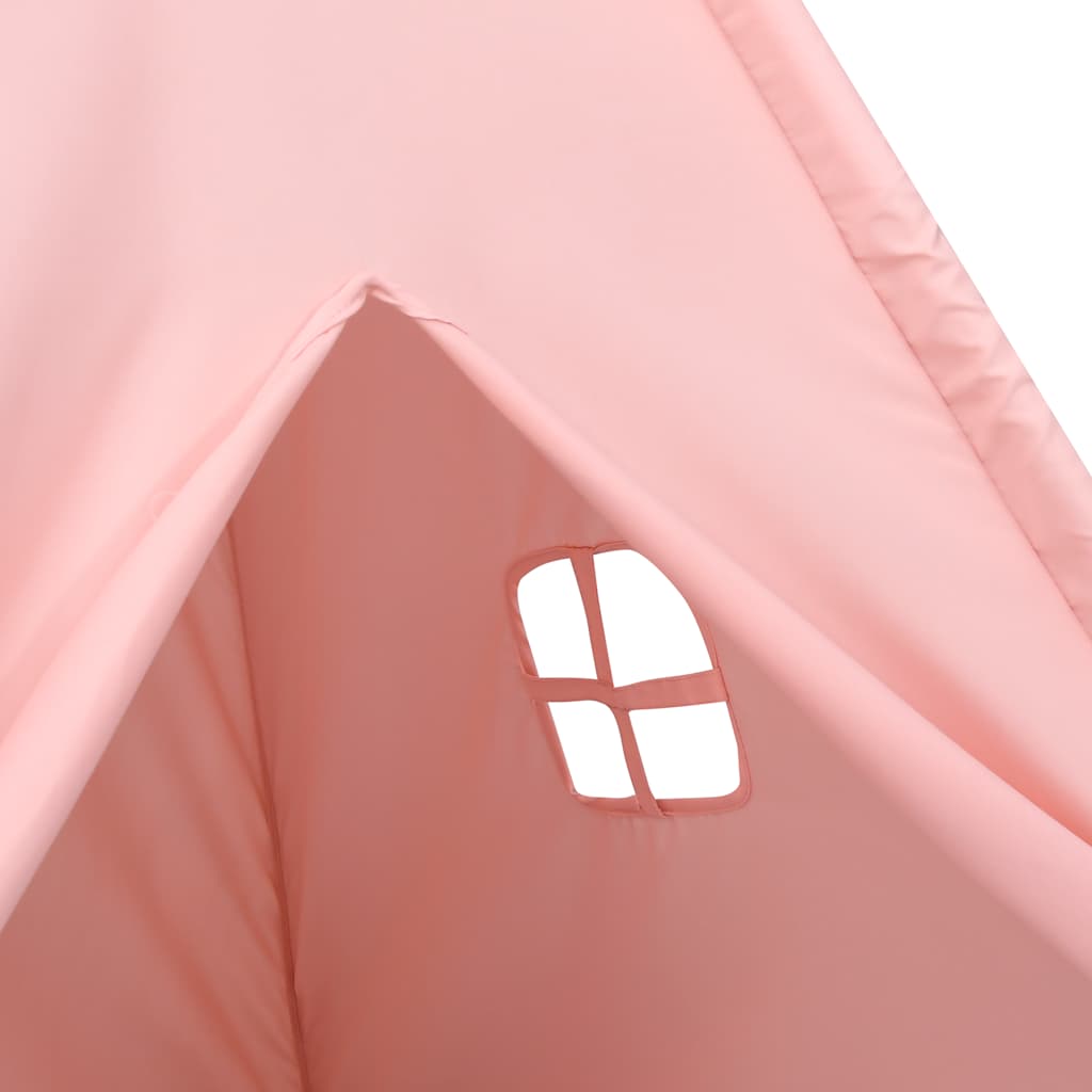 vidaXL Namiot dziecięcy tipi, z torbą, peach skin, róż, 120x120x150 cm