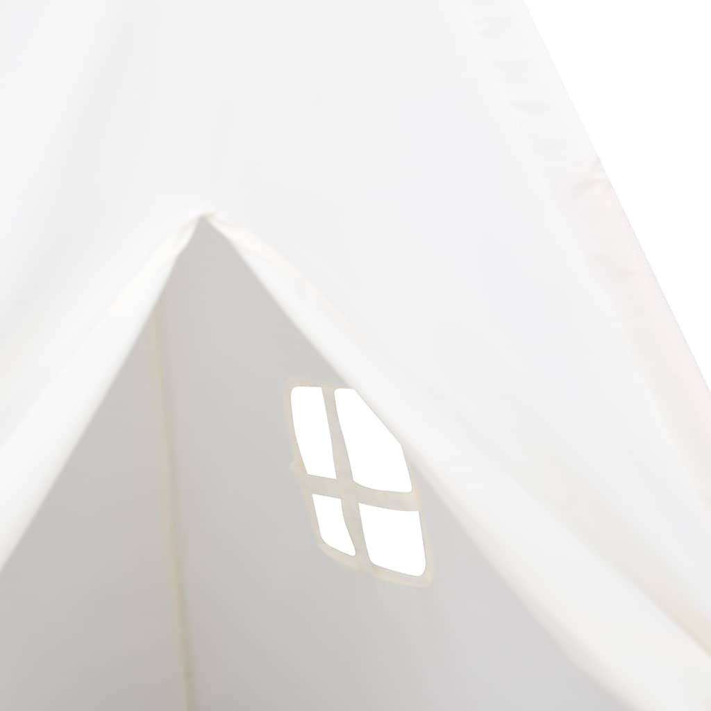 vidaXL Biały namiot dziecięcy tipi, z torbą, peach skin, 120x120x150cm
