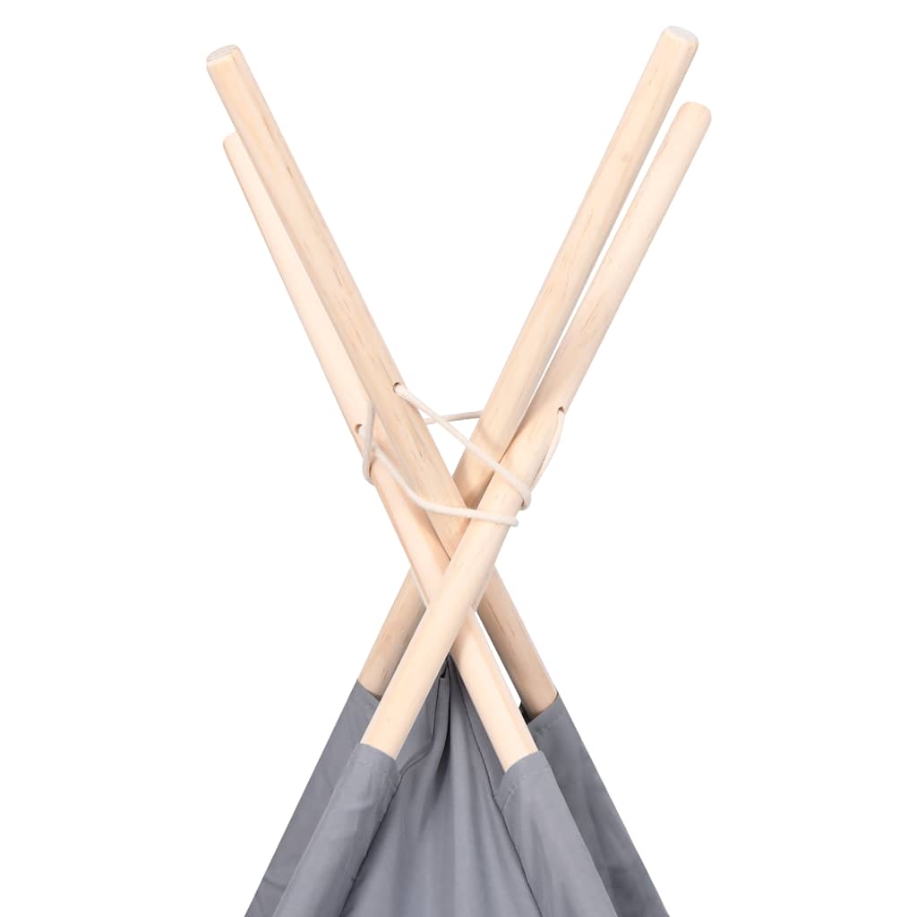 vidaXL Szary namiot dziecięcy tipi, z torbą, peach skin, 120x120x150cm