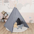 vidaXL Szary namiot dziecięcy tipi, z torbą, peach skin, 120x120x150cm