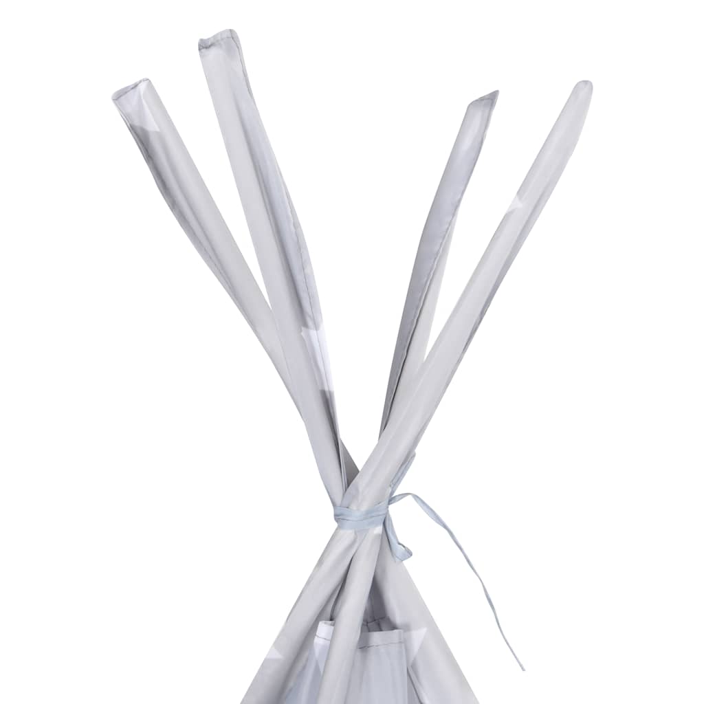 vidaXL Namiot tipi dla dzieci, torba, poliester, szary, 115x115x160 cm