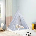 vidaXL Namiot tipi dla dzieci, torba, poliester, szary, 115x115x160 cm