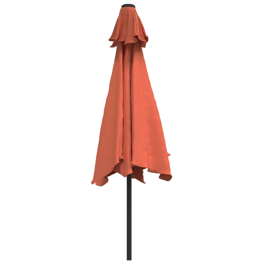 vidaXL Parasol ogrodowy na metalowym słupku, terakotowy, 300 cm