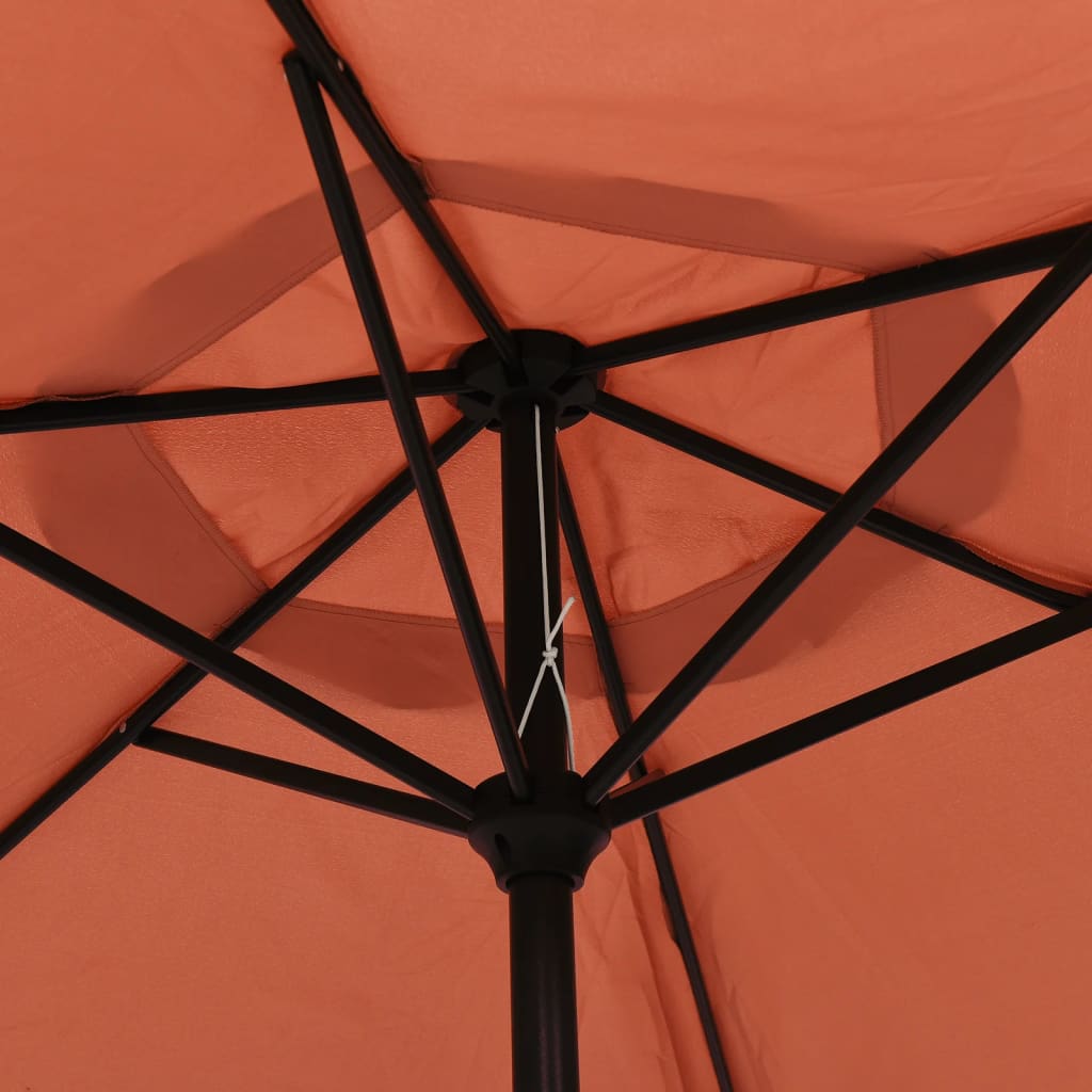 vidaXL Parasol ogrodowy na metalowym słupku, terakotowy, 300 cm