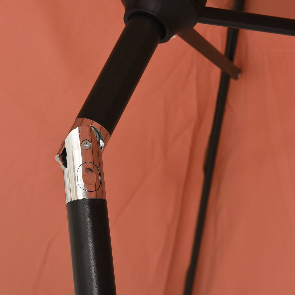 vidaXL Parasol ogrodowy na metalowym słupku, terakotowy, 300 cm