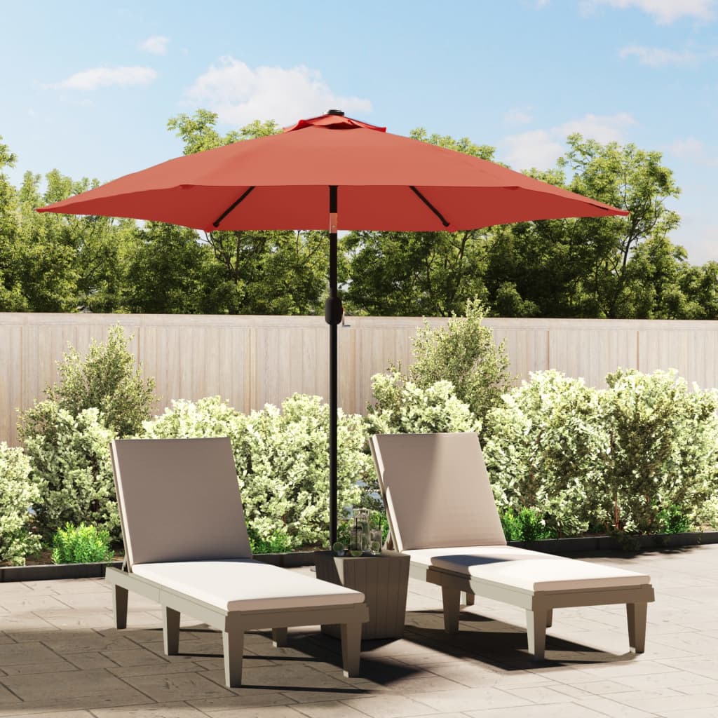 vidaXL Parasol ogrodowy na metalowym słupku, terakotowy, 300 cm