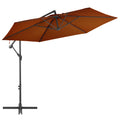 vidaXL Parasol wiszący z aluminiowym słupkiem, 300 cm, terakota