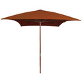 vidaXL Parasol ogrodowy na drewnianym słupku, terakota, 200x300 cm