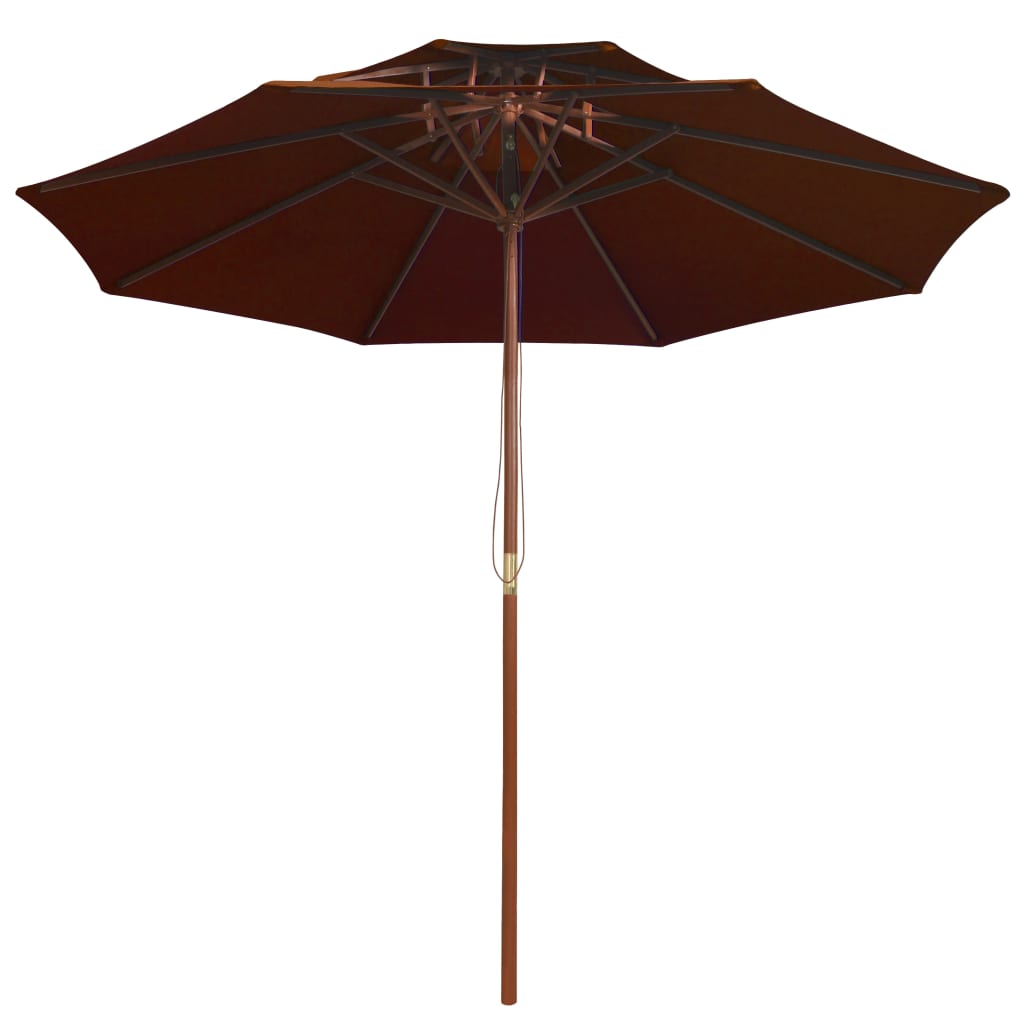 vidaXL Parasol ogrodowy z dwupoziomową czaszą, terakota, 270 cm