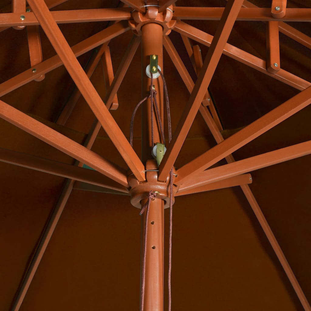 vidaXL Parasol ogrodowy z dwupoziomową czaszą, terakota, 270 cm