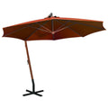 vidaXL Parasol ogrodowy wiszący, jodłowy słupek, terakota, 3,5x2,9 m