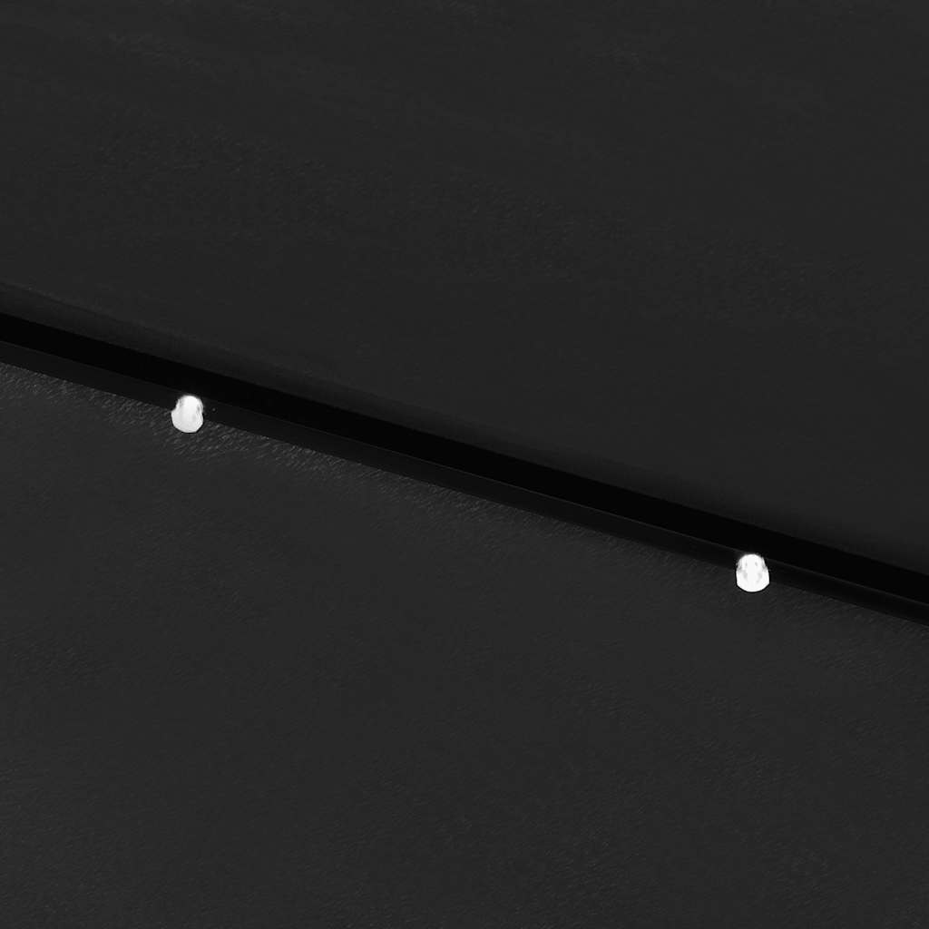 vidaXL Parasol ogrodowy z LED i stalowym słupkiem, czarny, 2x3 m