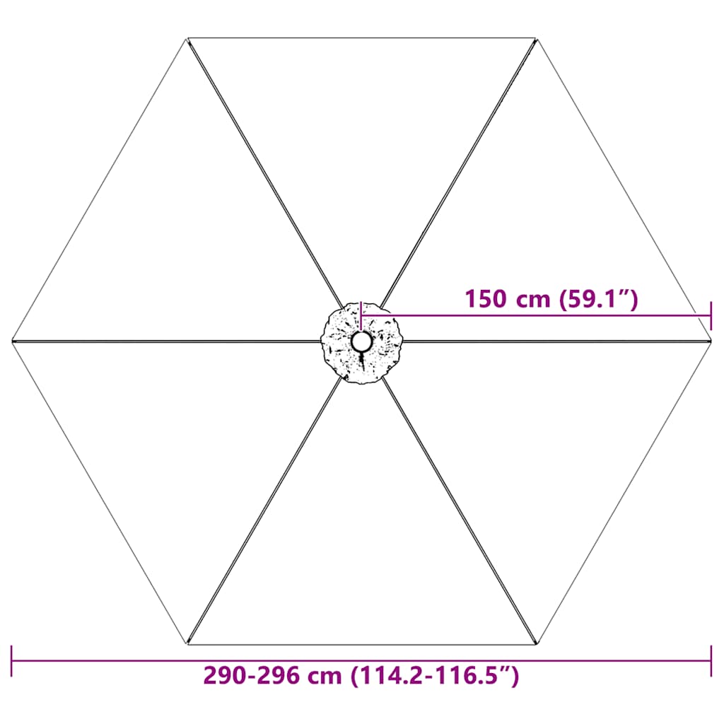 vidaXL Zamienne pokrycie do parasola ogrodowego, zielone, 300 cm