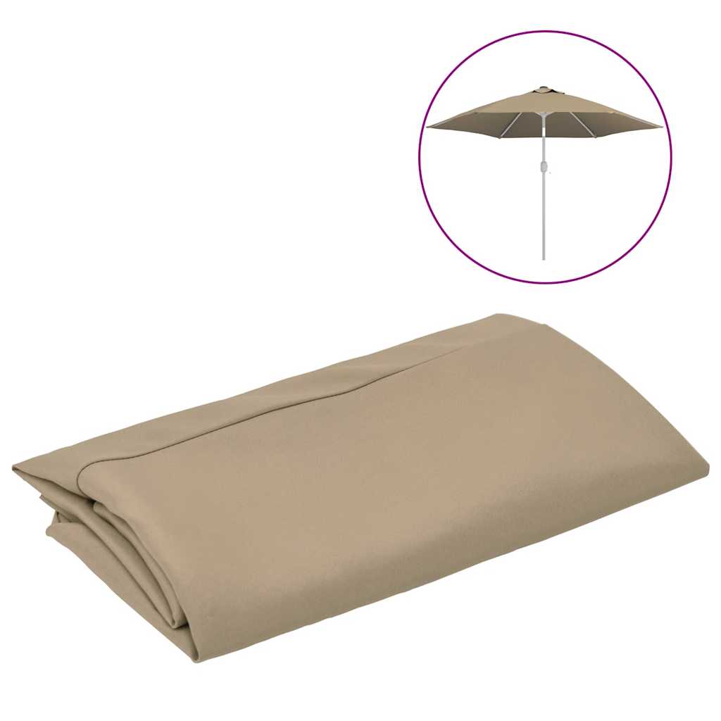 vidaXL Pokrycie do parasola ogrodowego, kolor taupe, 300 cm