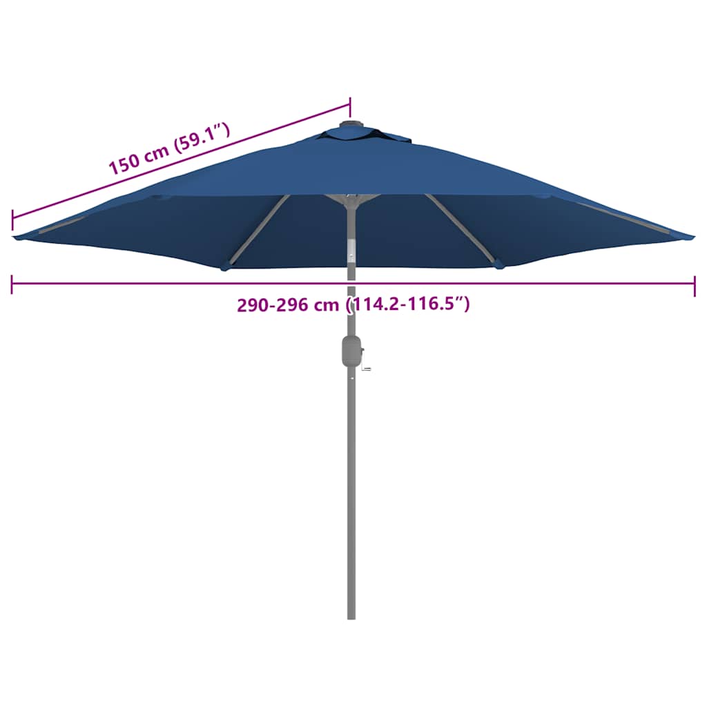 vidaXL Pokrycie do parasola ogrodowego, lazurowe, 300 cm