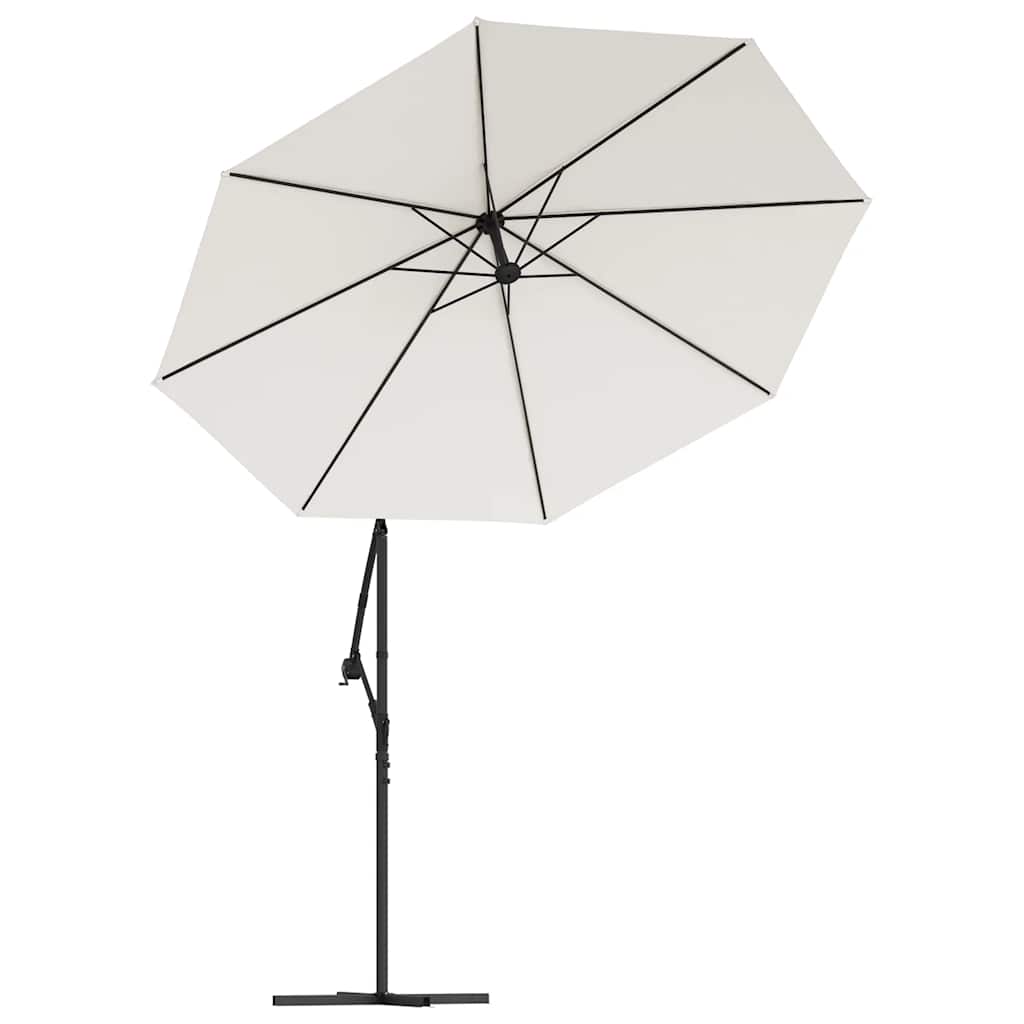 vidaXL Zamienne pokrycie parasola ogrodowego, piaskowa biel, 350 cm