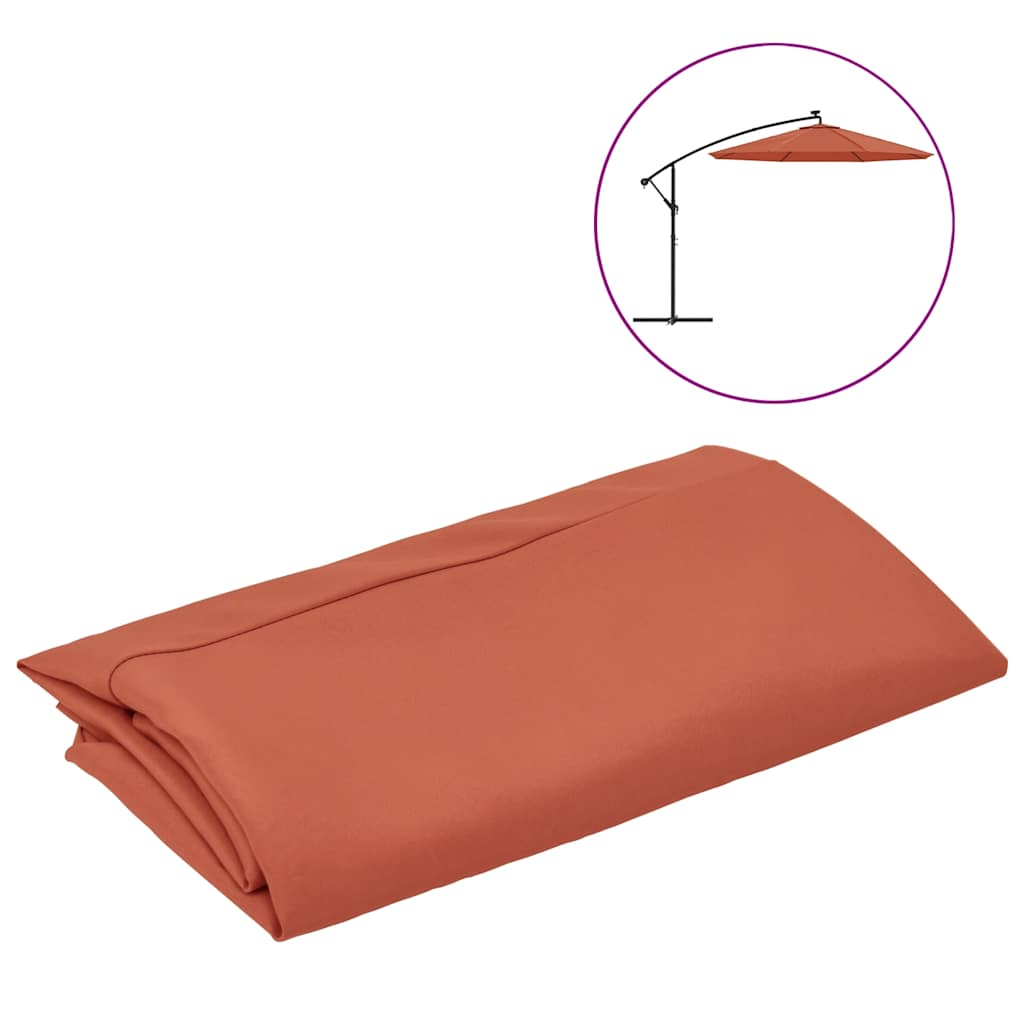 vidaXL Zamienne pokrycie parasola ogrodowego, kolor terakota, 350 cm