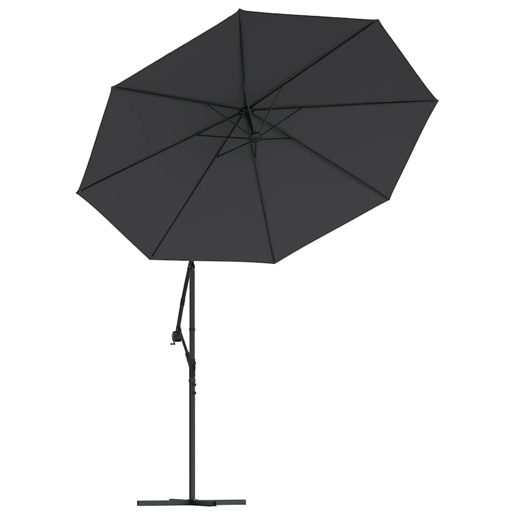 vidaXL Zamienne pokrycie parasola ogrodowego, czarne, 350 cm