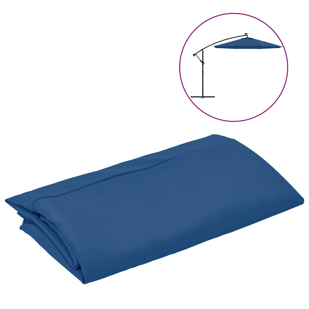 vidaXL Zamienne pokrycie parasola ogrodowego, lazurowe, 350 cm