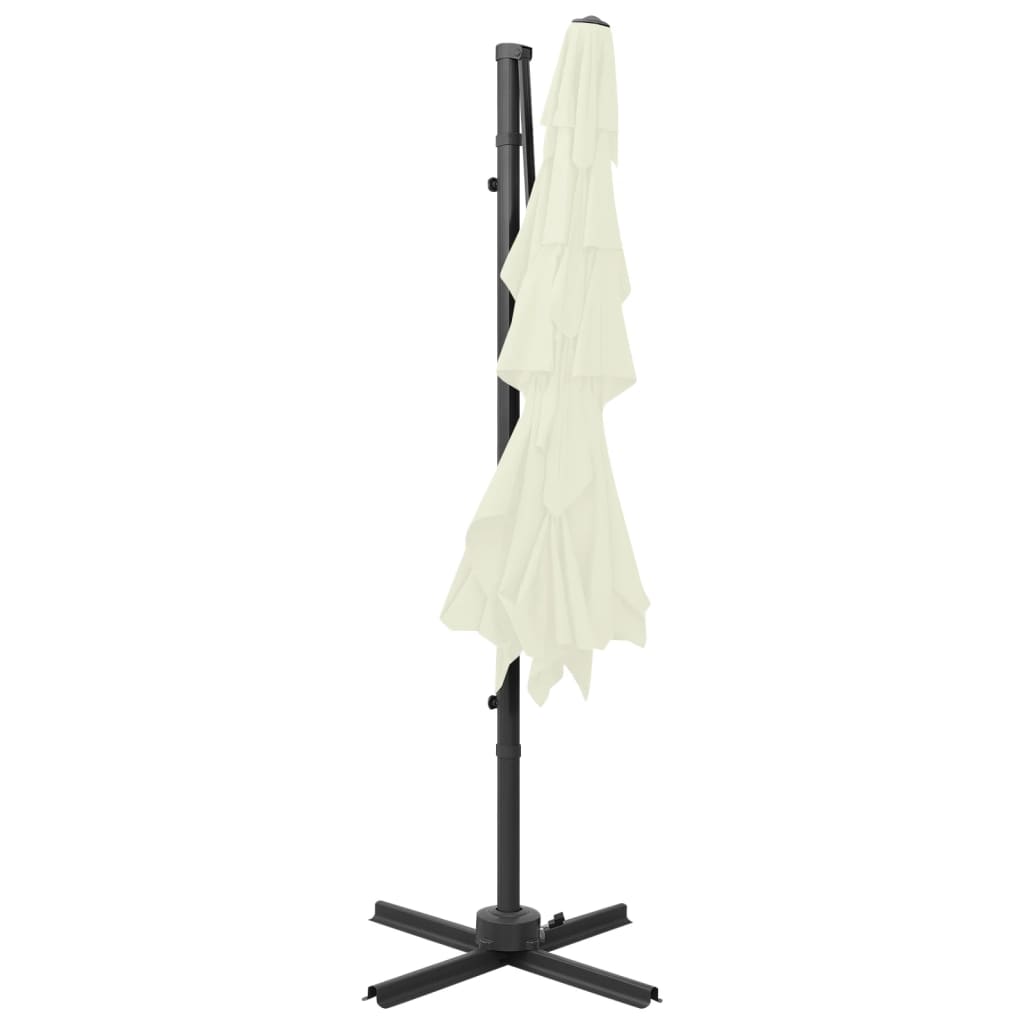 vidaXL 4-poziomowy parasol na aluminiowym słupku, piaskowy, 250x250 cm