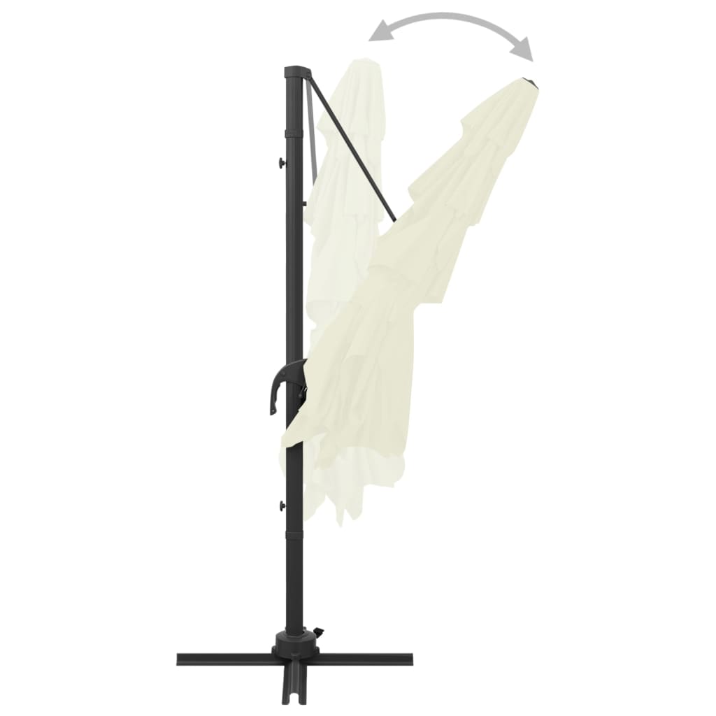 vidaXL 4-poziomowy parasol na aluminiowym słupku, piaskowy, 250x250 cm