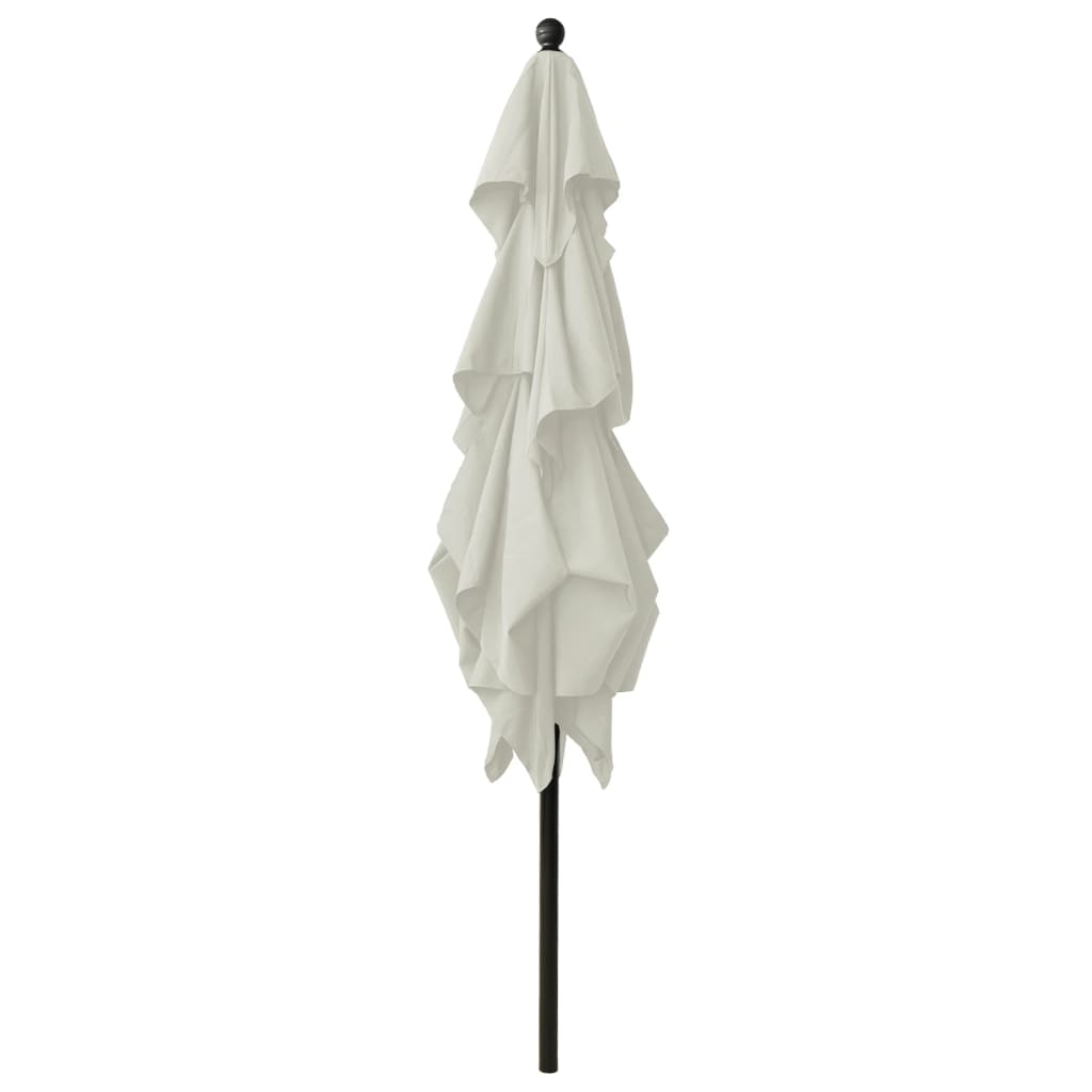 vidaXL 3-poziomowy parasol na aluminiowym słupku, piaskowy, 2,5x2,5 m