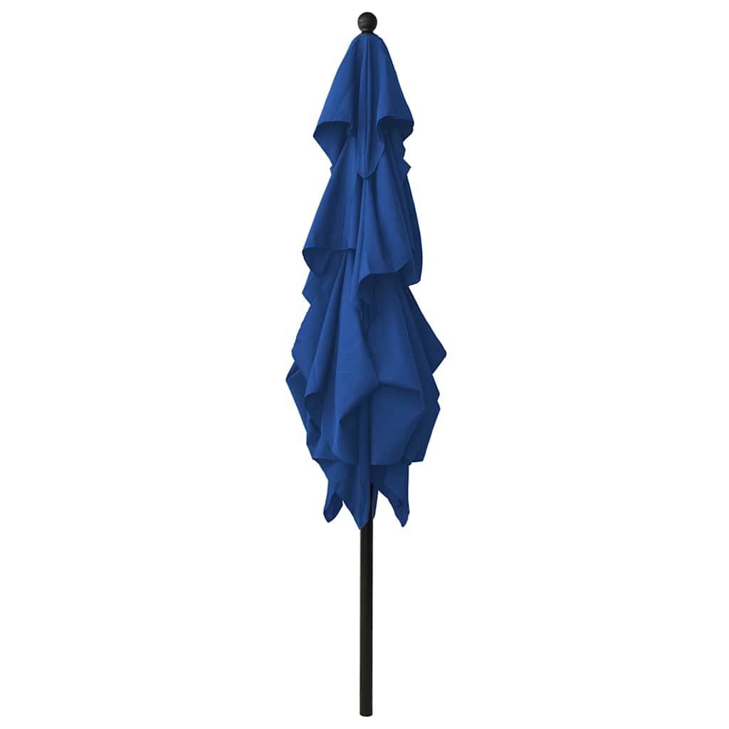 vidaXL 3-poziomowy parasol na aluminiowym słupku, niebieski, 2,5x2,5 m