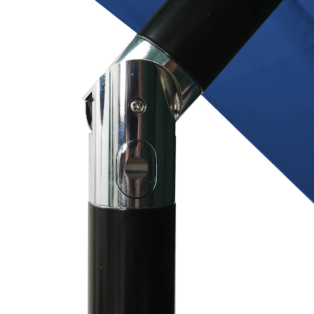 vidaXL 3-poziomowy parasol na aluminiowym słupku, niebieski, 2,5x2,5 m