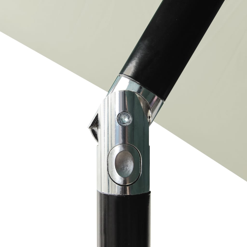 vidaXL 3-poziomowy parasol na aluminiowym słupku, piaskowy, 2 m