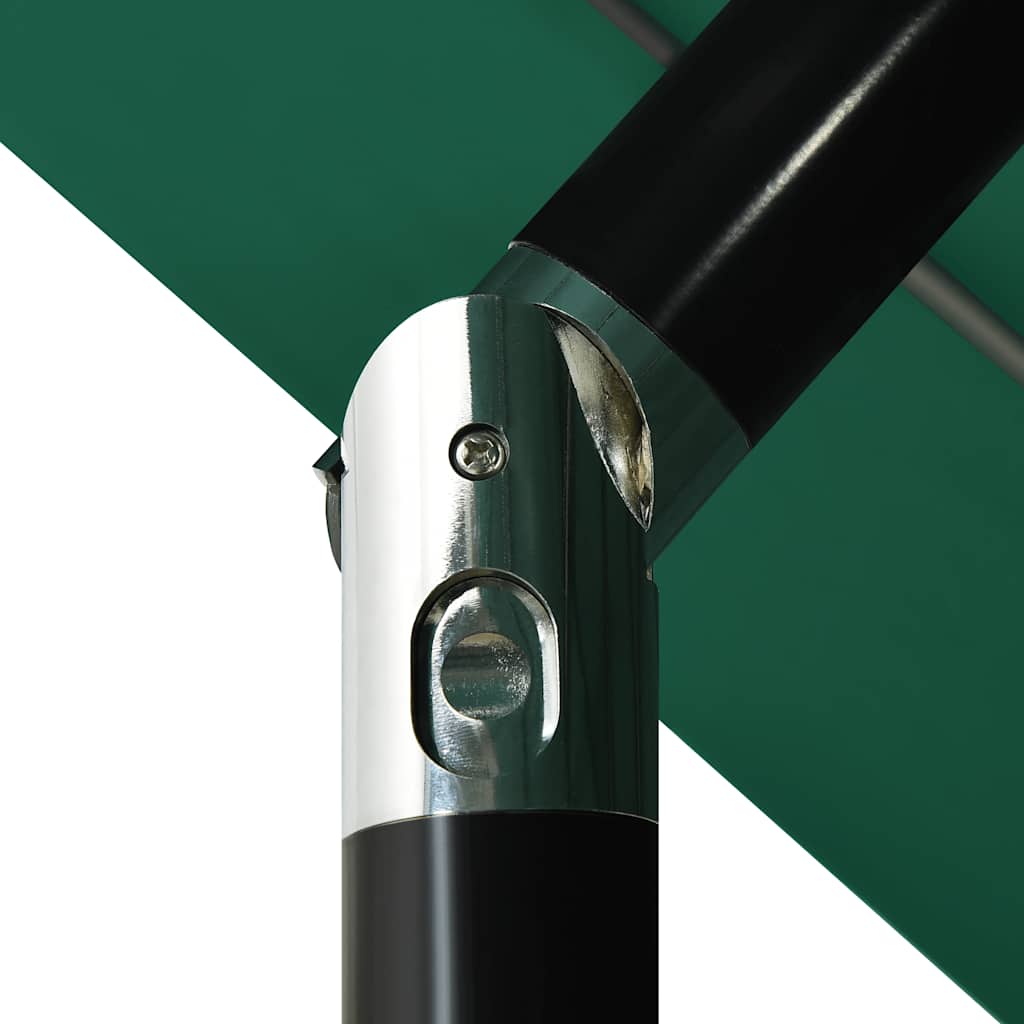 vidaXL 3-poziomowy parasol na aluminiowym słupku, zielony, 3,5 m