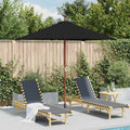 vidaXL Parasol ogrodowy na drewnianym słupku, czarny, 150x200 cm