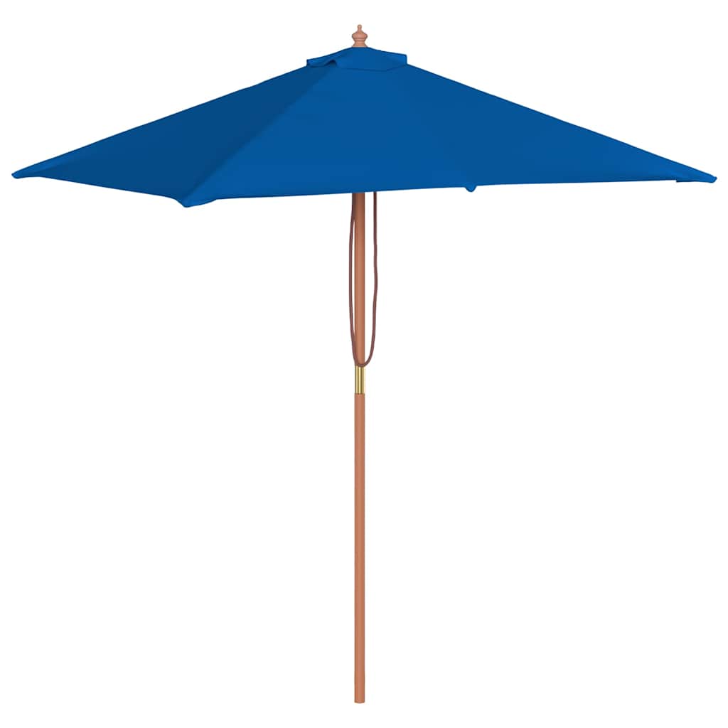 vidaXL Parasol ogrodowy na drewnianym słupku, niebieski, 150x200 cm