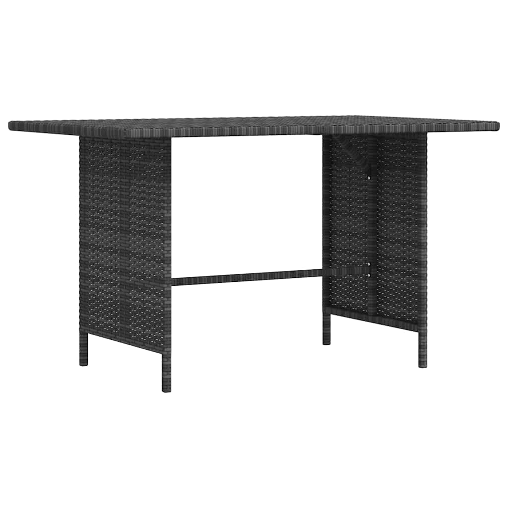 vidaXL Stół ogrodowy, jadalniany, szary, 110x70x65 cm, rattan PE