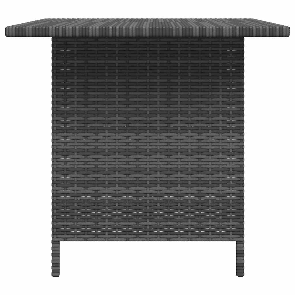 vidaXL Stół ogrodowy, jadalniany, szary, 110x70x65 cm, rattan PE