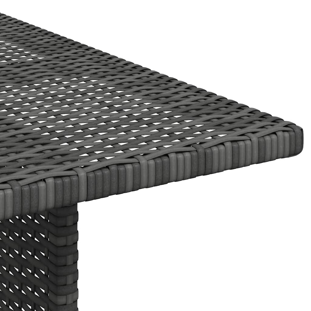 vidaXL Stół ogrodowy, jadalniany, szary, 110x70x65 cm, rattan PE