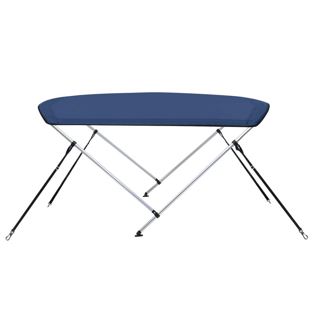 vidaXL Daszek bimini do łodzi, 2 pałąki, granatowy, 150x120x110 cm