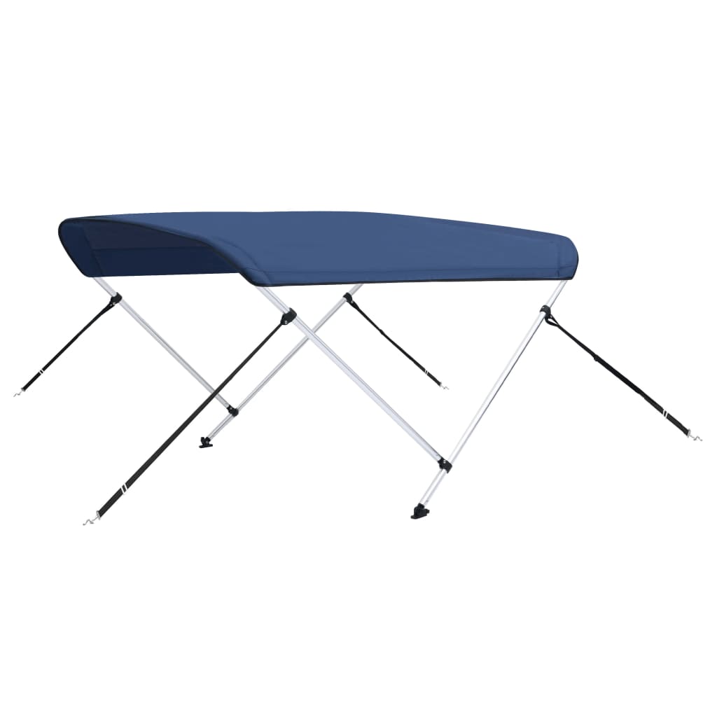vidaXL Daszek bimini do łodzi, 2 pałąki, granatowy, 180x130x110 cm