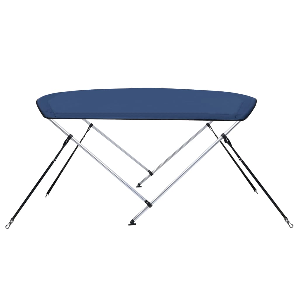 vidaXL Daszek bimini do łodzi, 2 pałąki, granatowy, 180x130x110 cm