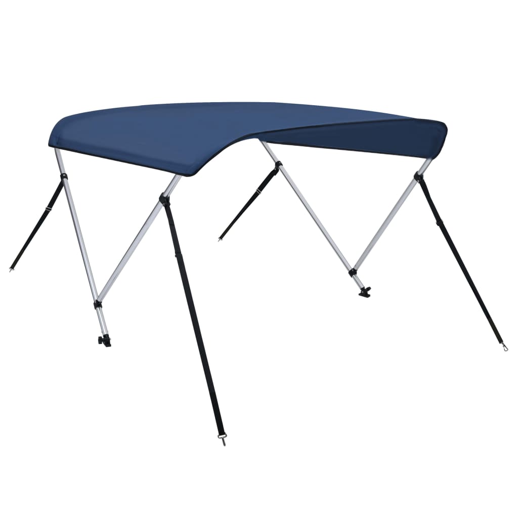 vidaXL Daszek bimini do łodzi, 2 pałąki, granatowy, 180x150x110 cm