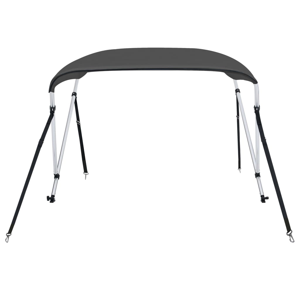 vidaXL Bimini, daszek do łodzi z 2 pałąkami, antracyt, 180x150x110 cm