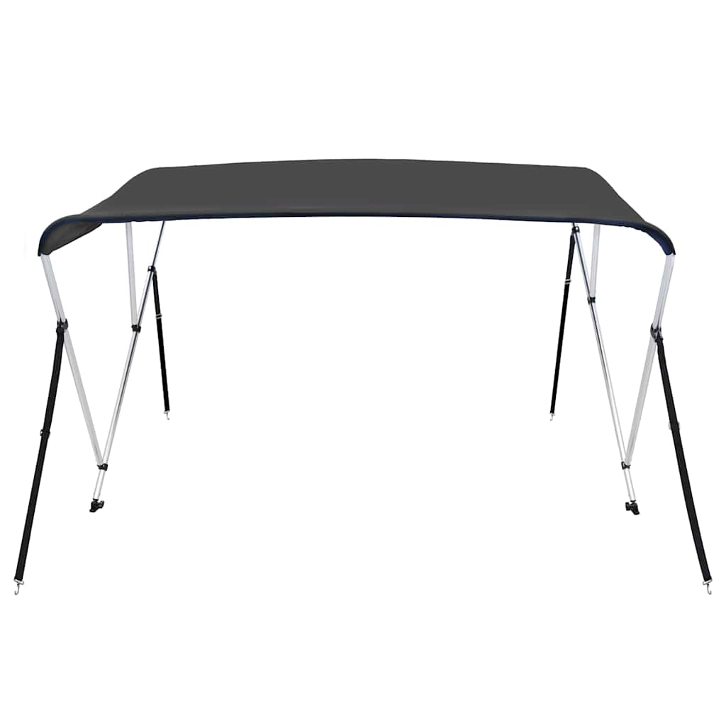 vidaXL Daszek bimini do łodzi, 3 pałąki, antracytowy, 183x140x137 cm