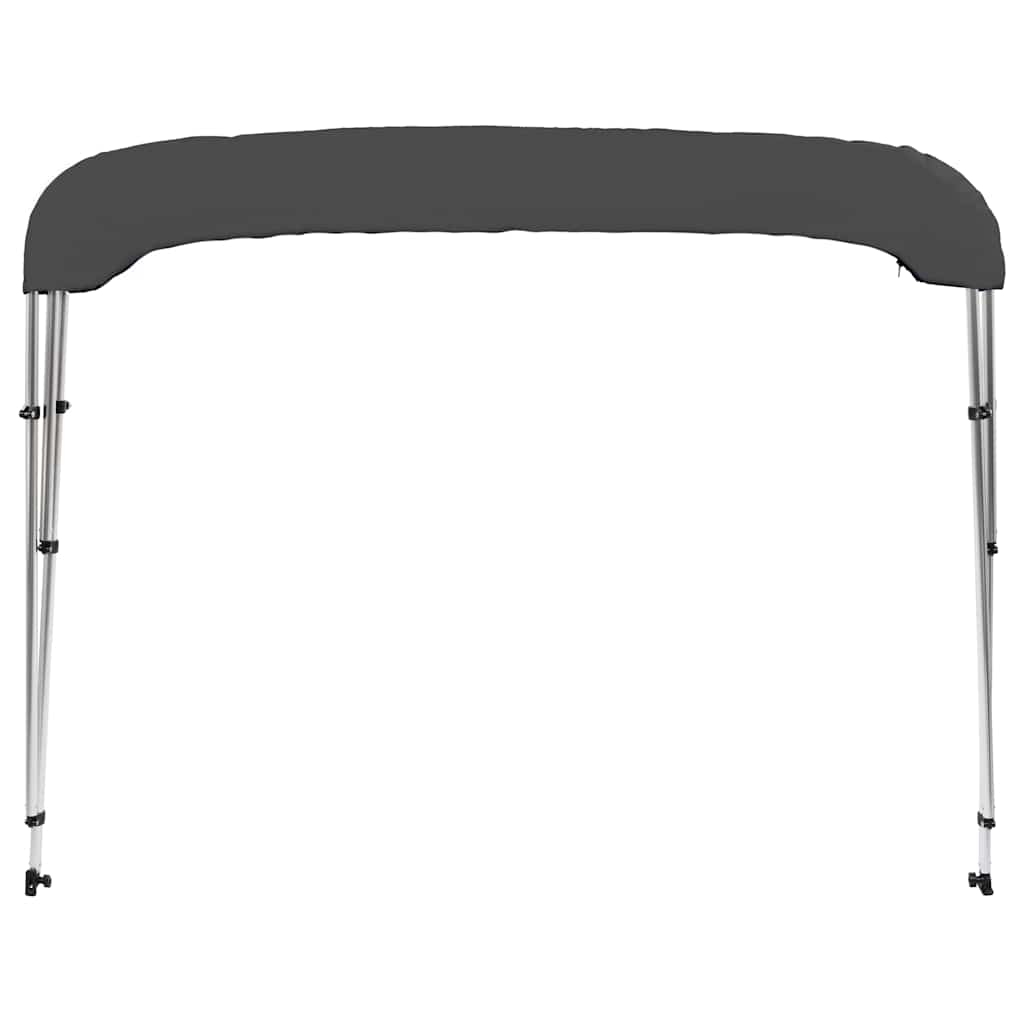 vidaXL Daszek bimini do łodzi, 3 pałąki, antracytowy, 183x140x137 cm