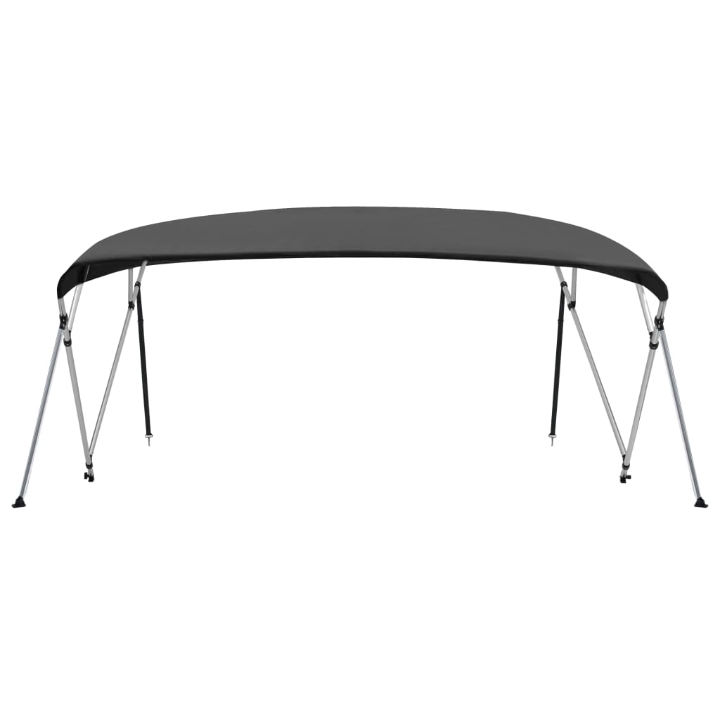 vidaXL Daszek bimini do łodzi, 4 pałąki, biały, 243x(230-244)x137 cm
