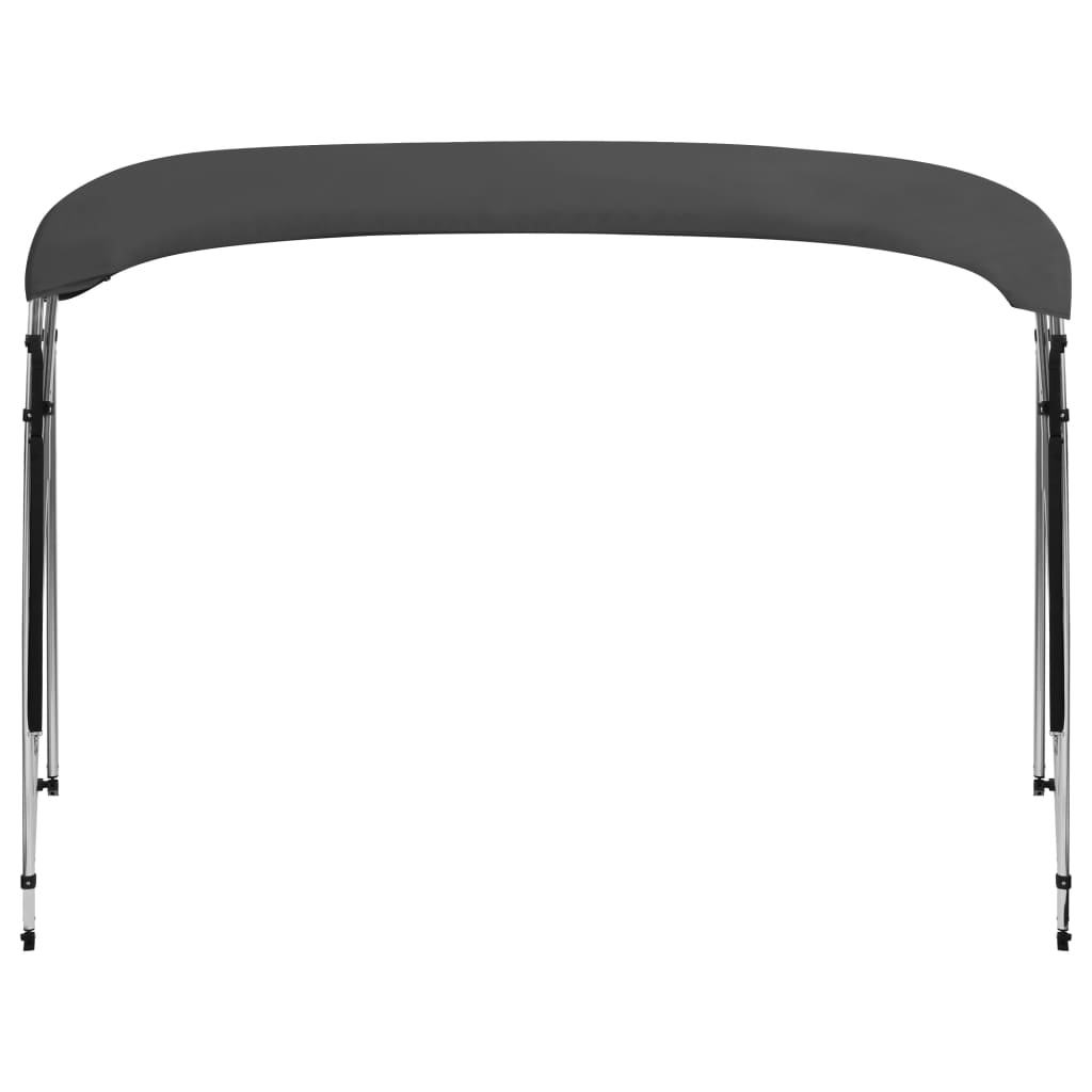 vidaXL Daszek bimini do łodzi, 4 pałąki, biały, 243x(230-244)x137 cm