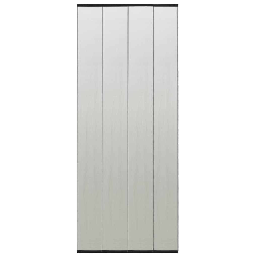 vidaXL Moskitiera na drzwi, z siatką, czarna, 100x220 cm, poliester